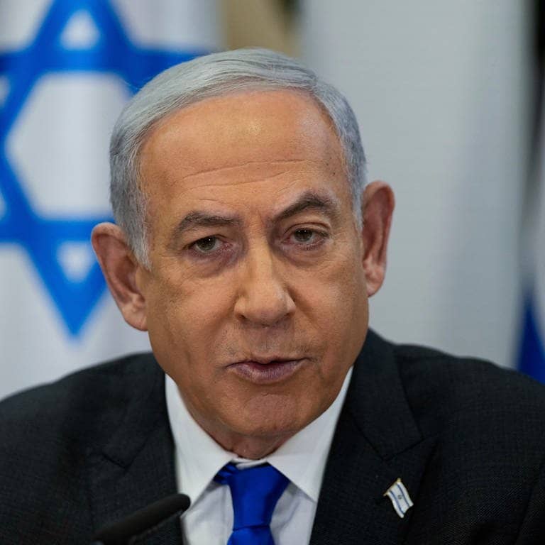 Benjamin Netanjahu, Ministerpräsident von Israel, leitet eine Kabinettssitzung. (Foto: dpa Bildfunk, picture alliance/dpa/AP | Ohad Zwigenberg)