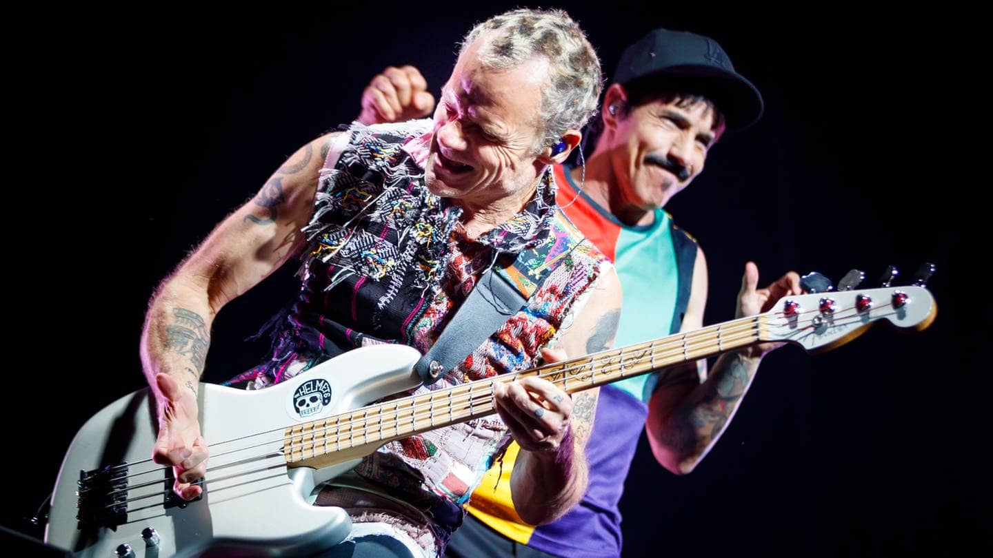 Flea und Anthony Kidies Red Hot Chili Peppers live 2019 Pyramiden Gizeh Ägypten