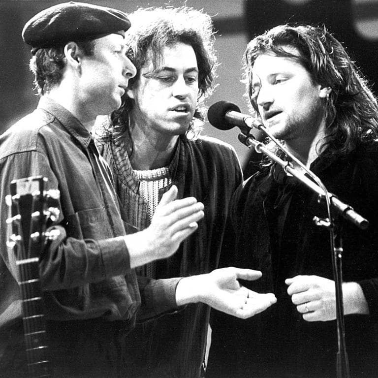 Van Morrison, Bob Geldof, And Bono (Foto: picture-alliance / Reportdienste, picture alliance / Captital Pictures | GP/MPI)