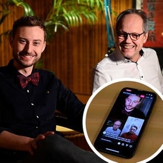 Constantin Zöller mit Kai Gniffke und einem User beim Insta-Live
