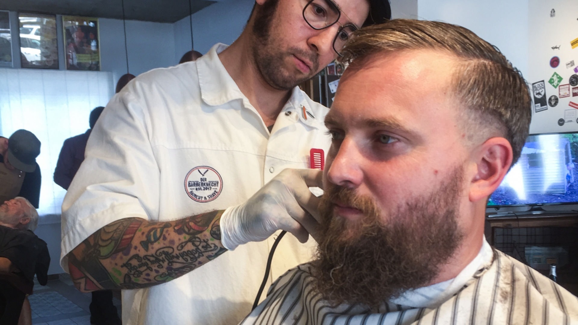 Foto: SWR3 Besuch im Barber-Shop (Foto: SWR3)