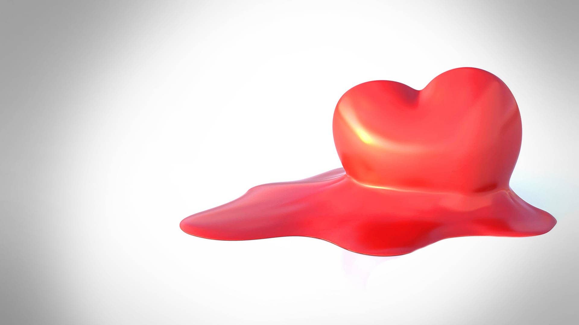 Rotes schmelzendes Herz, 3D gerendert (Foto: IMAGO, Westend61)
