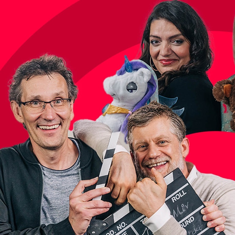 Die Macher der SWR3 Podcasts Doktorspiele, Grillen wie ein Promikoch und Mundstuhl nebeneinander (Foto: SWR3)