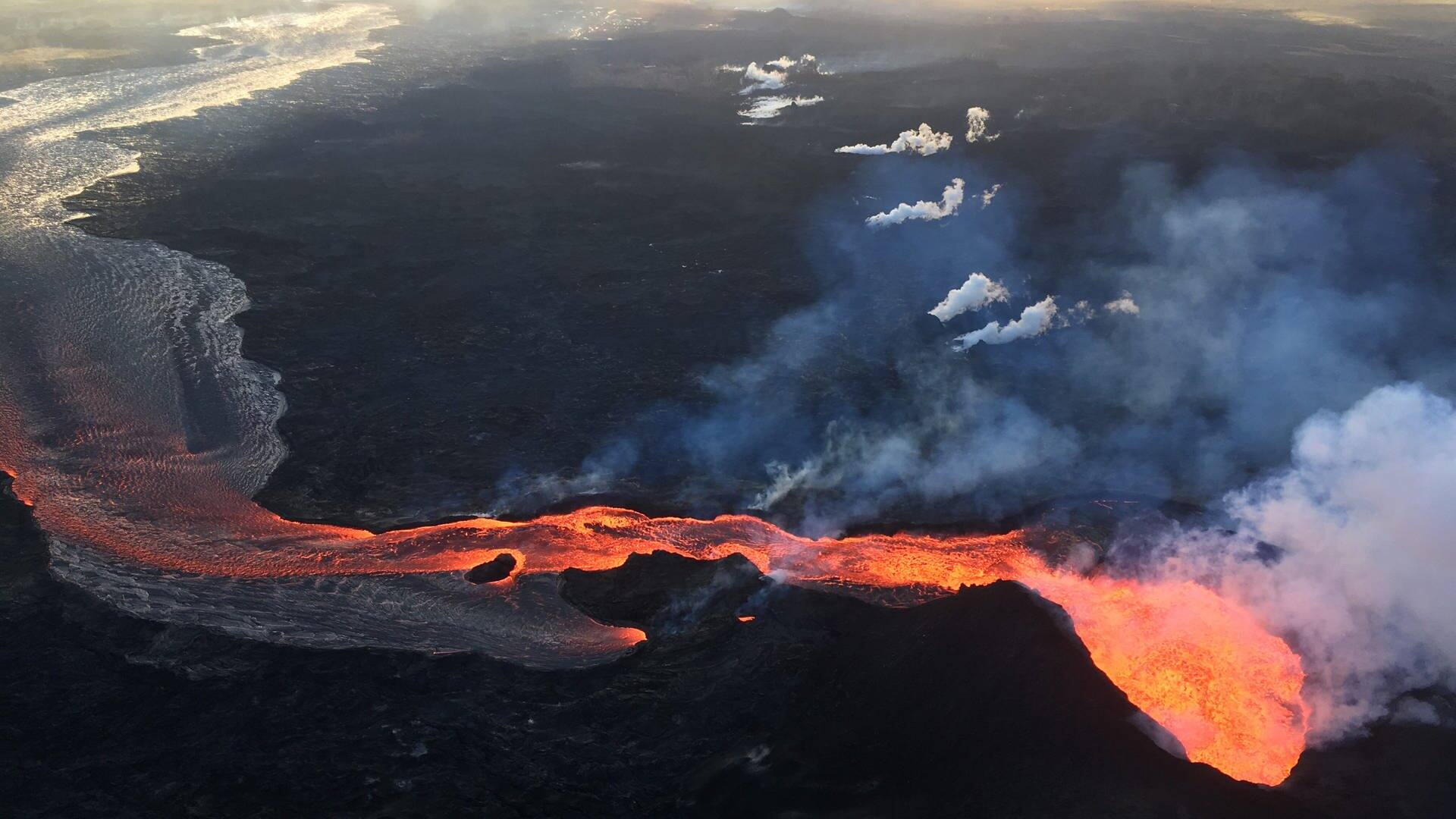 Lava des Vulkans Kilauea (Foto: dpa Bildfunk, picture alliance/dpa/ZUMA Wire | Usgs)