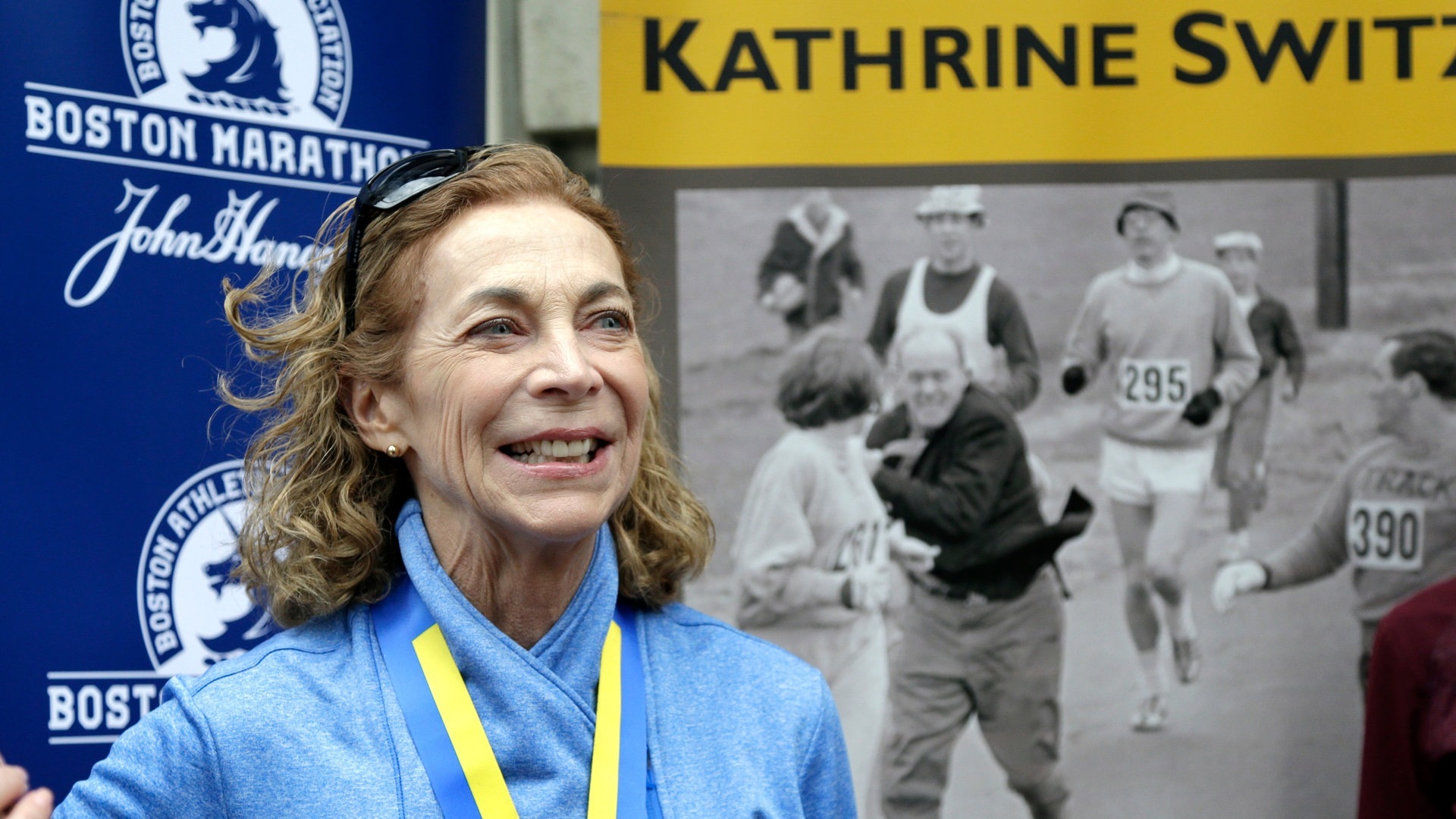 Foto: picture-alliance / Reportdienste, picture alliance/AP Images | Elise Amendola Kathrine Switzer war die erste Frau, die beim Boston-Marathon mitgelaufen ist (Foto: picture-alliance / Reportdienste, picture alliance/AP Images | Elise Amendola)