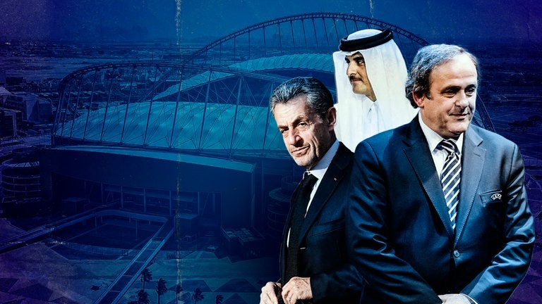 Nicolas Sarkozy, Tamim bin Hamad Al Thani, Michel Platini  (Foto: ard-foto s2-intern/extern, WDR/picture alliance/PIXSELL/Igor Kralj)