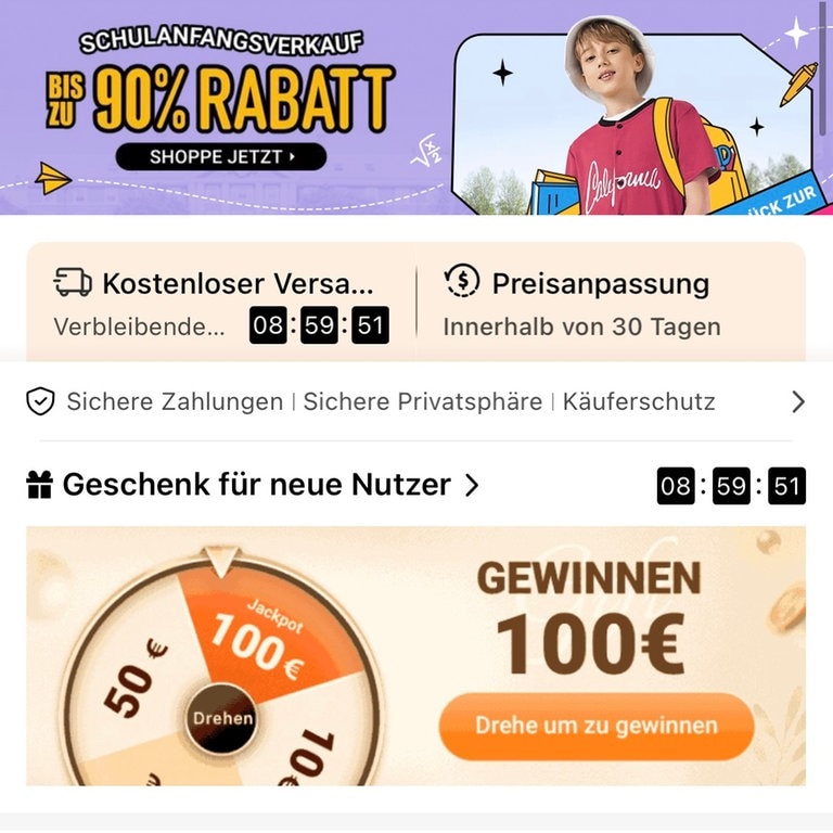 Foto: SWR3, SWR3 Screenshot der App Temu (Foto: SWR3, SWR3)