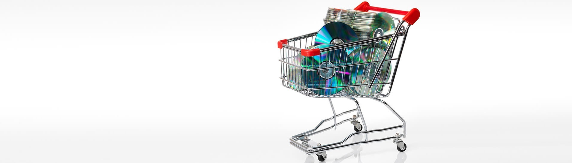 Einkaufswagen vollbeladen nit CDs (Foto: Adobe Stock / Karin & Uwe Annas)