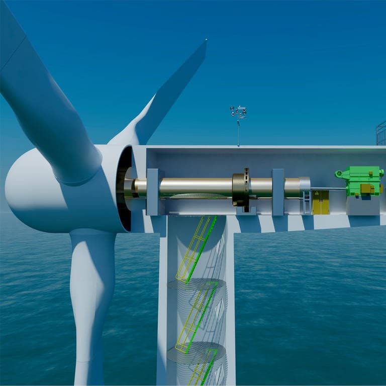 Schema Offshore Windkraftanlage (Foto: Adobe Stock/Roland Hulin)