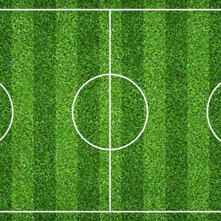 Fußballfeld mit Markierungen
