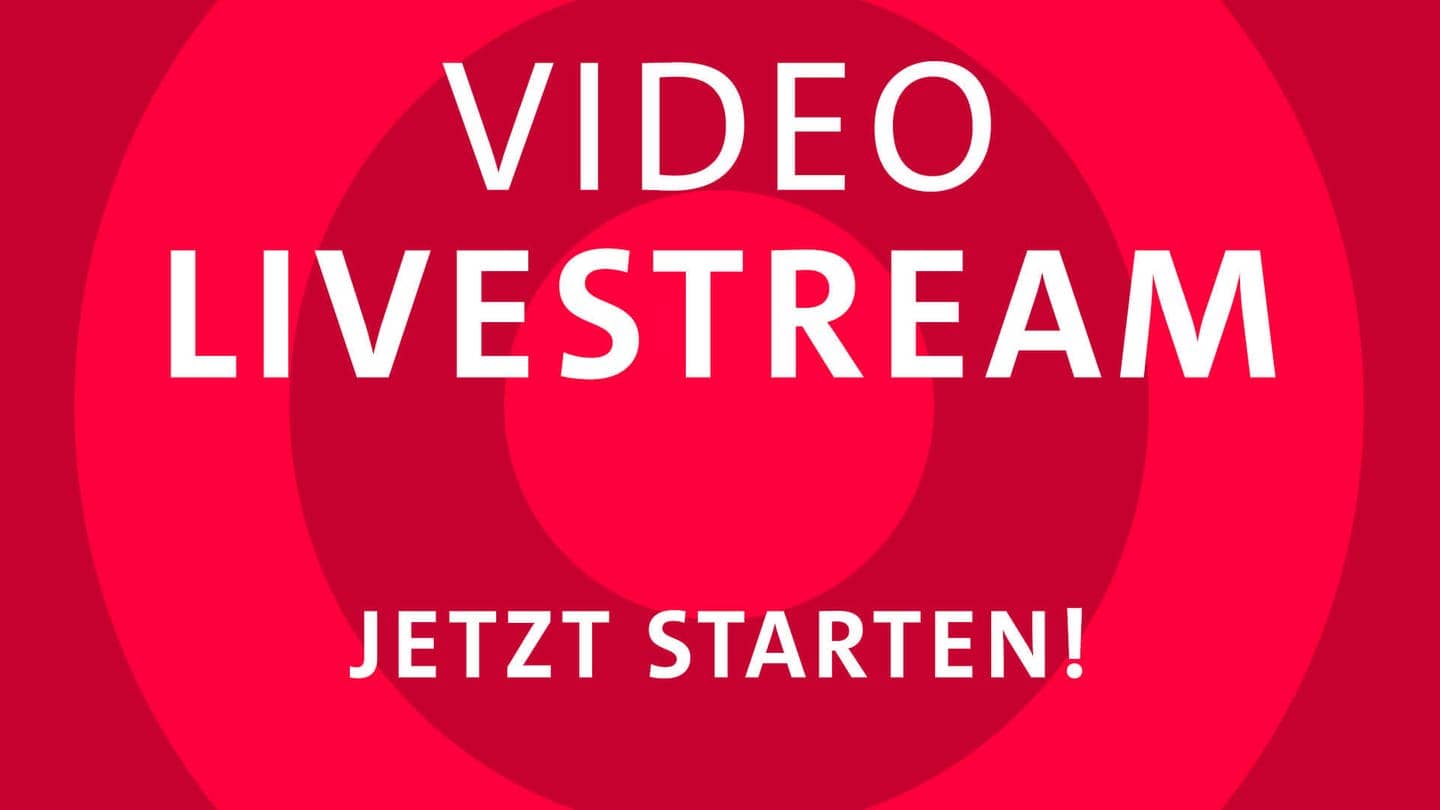 Schriftzug: Video Livestream jetzt starten (Foto: SWR3)