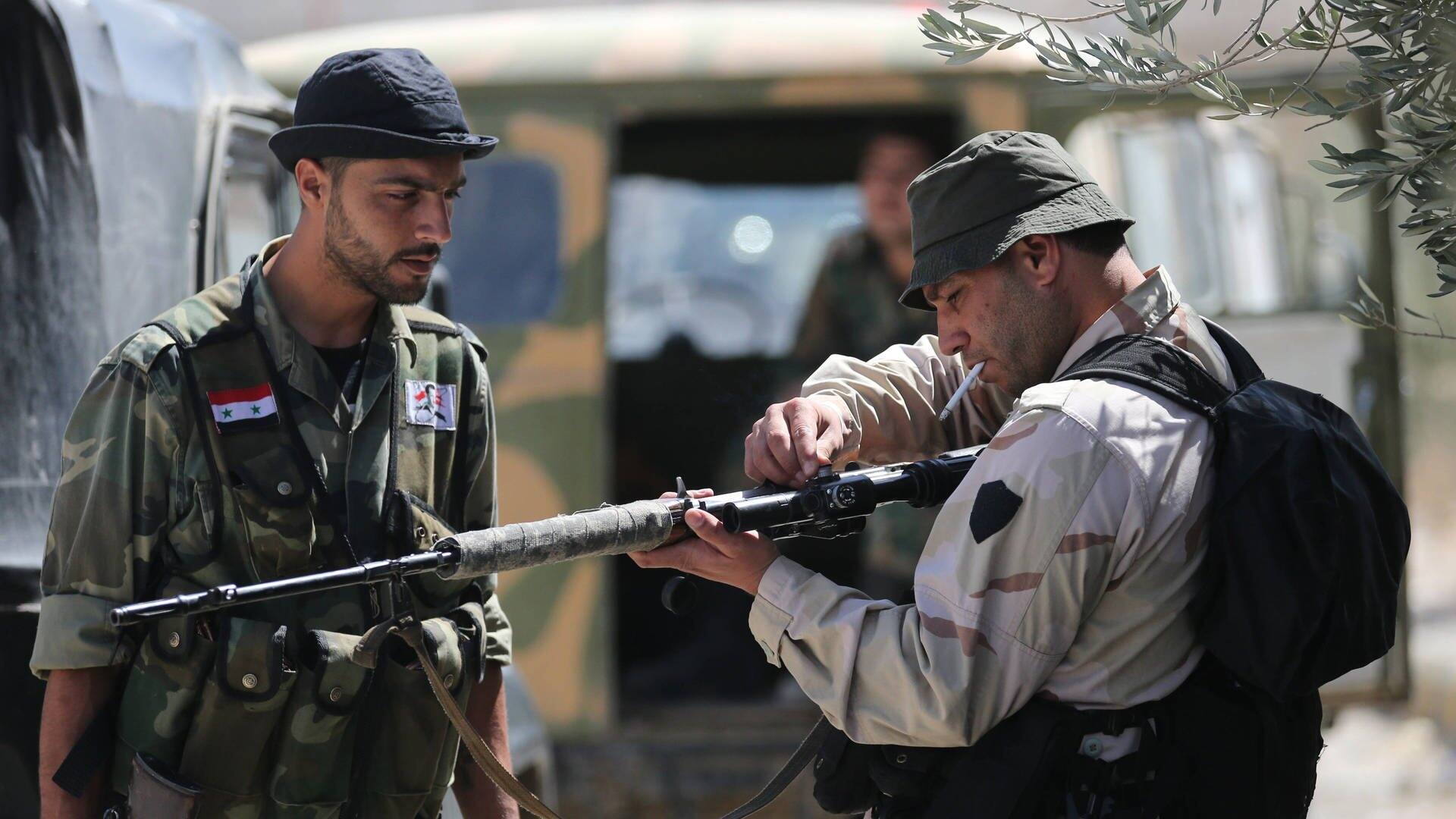 Assad-treue Milizionäre in Maaloula, Syrien. (Foto: IMAGO, imago images / ITAR-TASS)
