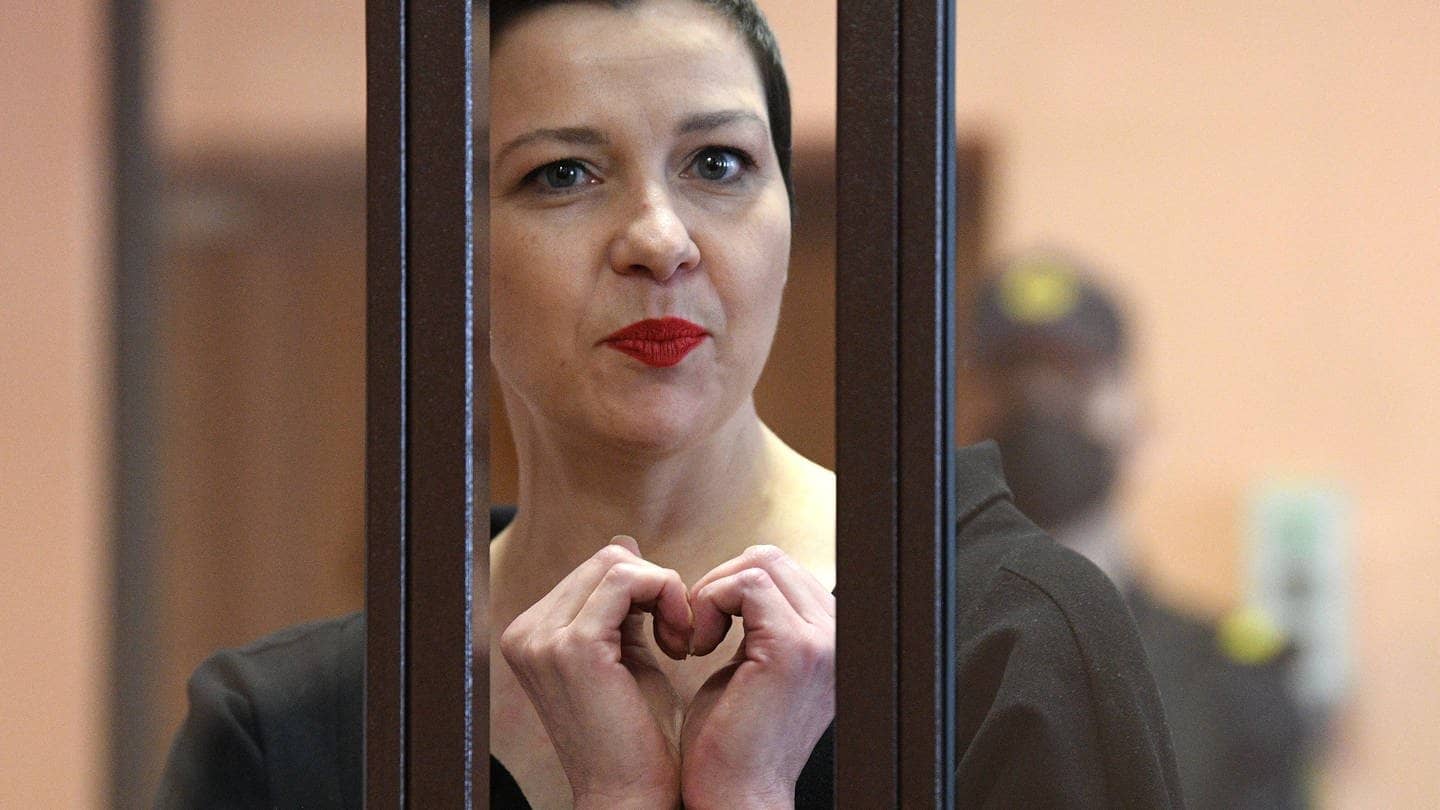 Maria Kolesnikowa ist im Zuge der Proteste gegen Machthaber Lukaschenko zu elf Jahren Haft verurteilt worden.  (Foto: dpa Bildfunk, picture alliance/dpa/BelTA | Ramil Nasibulin)