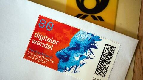 Digitale Briefmarke der Post (Foto: dpa Bildfunk, picture alliance/dpa | Federico Gambarini)