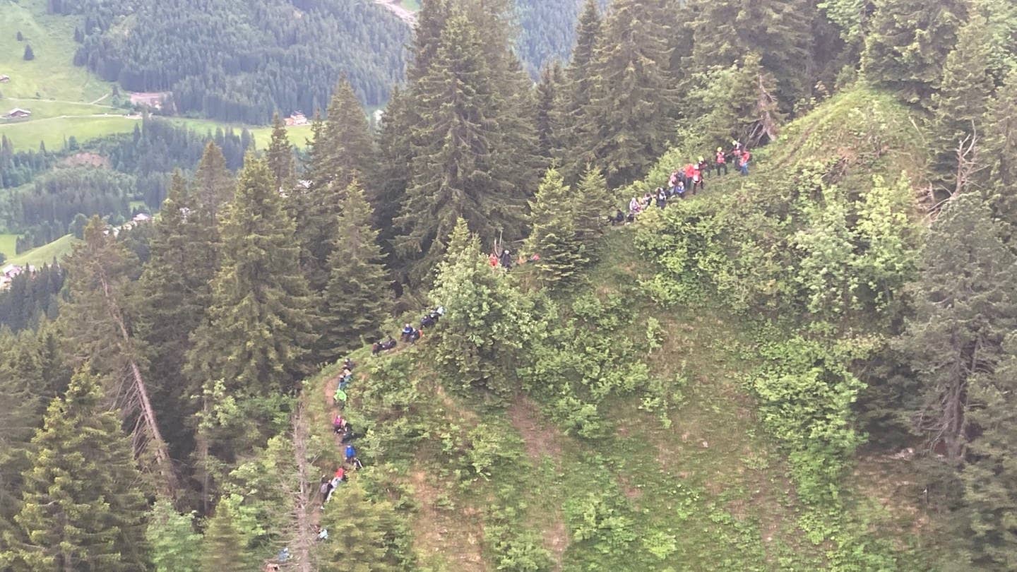 Schülergruppe im Kleinwalsertal von Bergwacht gerettet (Foto: Polizei Vorarlberg)