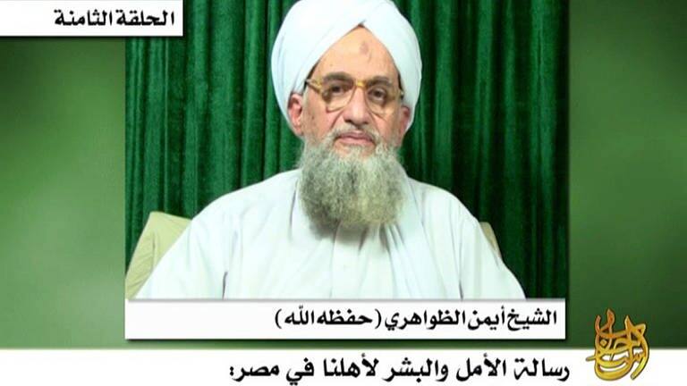 Al-Kaida-Chef Aiman al-Sawahiri in einem 2012 veröffentlichten Propagandavideo (Foto: dpa Bildfunk, picture alliance / dpa | -)