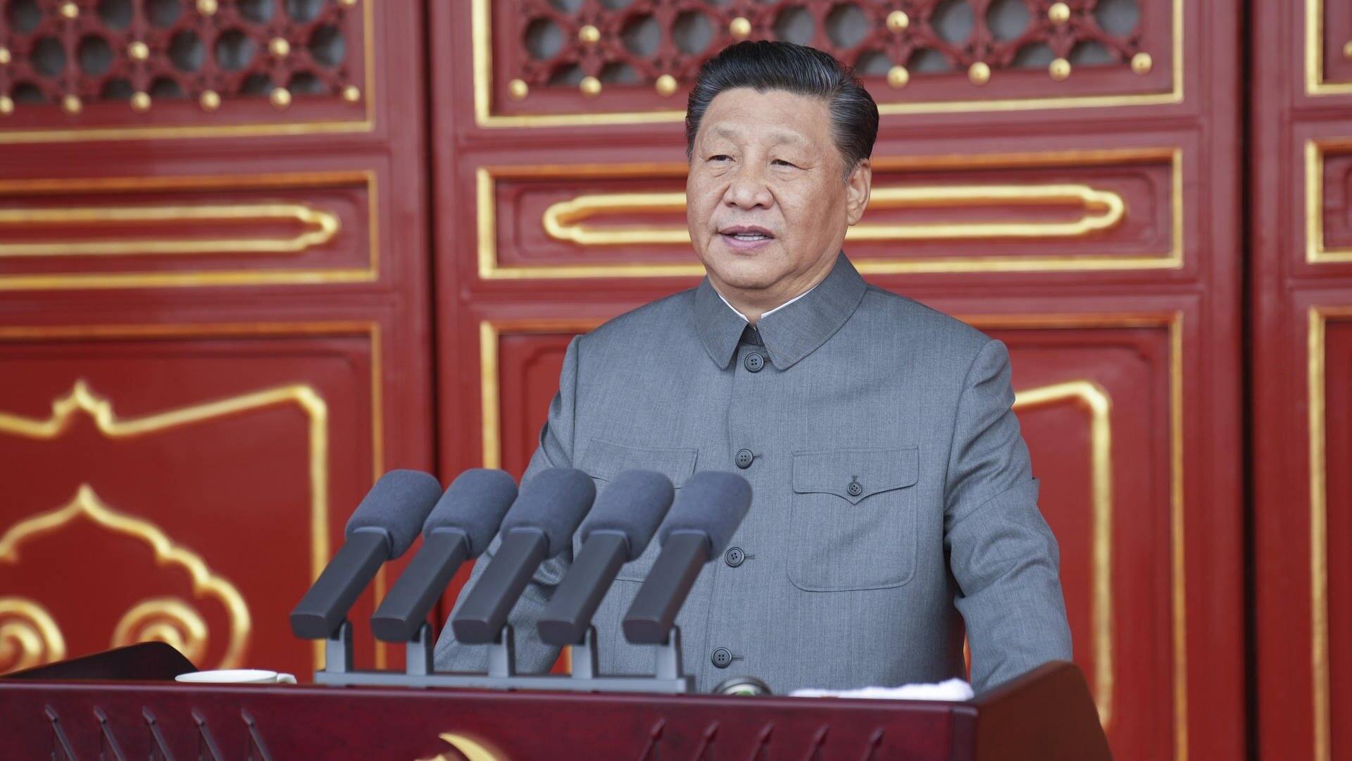 Chinas Staats- und Parteichef Xi Jinping hält anlässlich des 100. Jubiläums der Kommunistischen Partei Chinas eine Rede. (Foto: dpa Bildfunk, picture alliance/dpa/XinHua | Li Xueren)