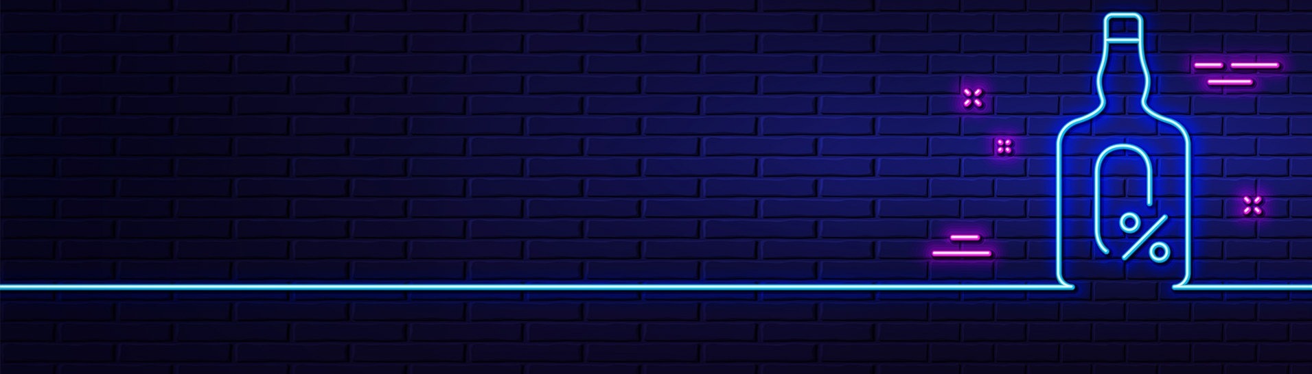 Neon-Leuchte alkoholfreie Flasche (Foto: AdobeStock | blankstock)