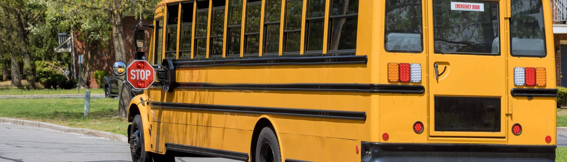 Ein Schulbus aus den USA auf einer Straße (Foto: IMAGO, IMAGO / Shotshop)