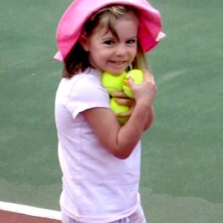 Die dreijährige Madeleine McCann auf einem Tennisplatz. (Foto: dpa Bildfunk, picture-alliance/ dpa | epa efe Real Madrid Tv)