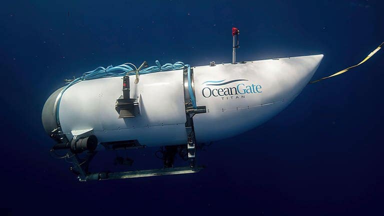 Das Tauchboot „Titan“ der Firma Oceangate (Foto: dpa Bildfunk, picture alliance/dpa/OceanGate Expeditions/AP | -)