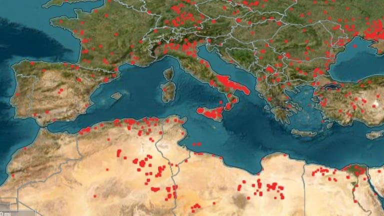 Brände rund ums Mittelmeer: Nicht alle sind Wildfeuer, aber die meisten. (Foto: @NASA)