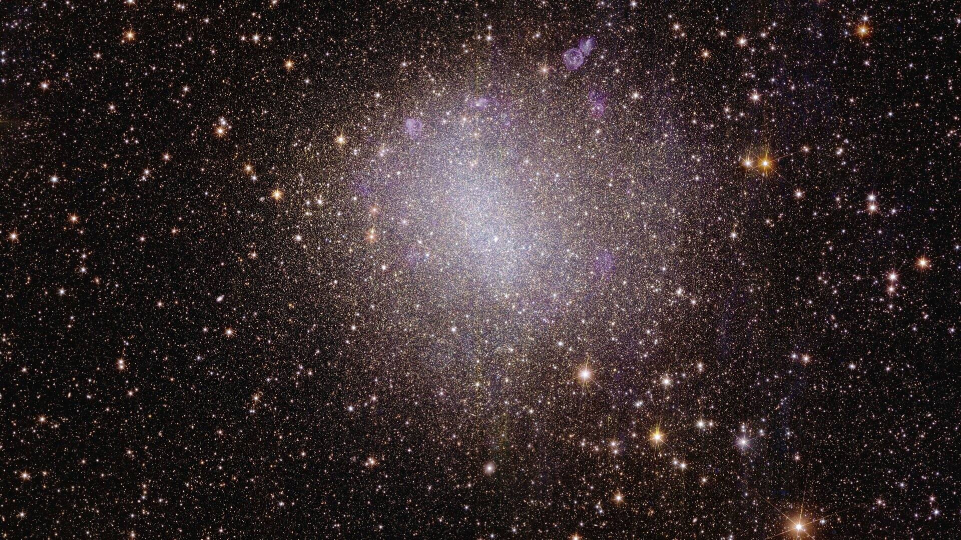 Und wir sind raus aus der Milchstraße. Was wir jetzt sehen, ist 1,6 Millionen Lichtjahre entfernt, aber so scharf, als wäre es nebenan: Die Zwerggalaxie NGC 6822, auch „Barnards Galaxie“ genannt. Warum „Zwerggalaxie"? Ihr Durchmesser von rund 8.000 Lichtjahren ist für eine Galaxie klein. Zum Vergleich: Unsere Milchstraße, die auch keine von den ganz Großen ist, hat einen Durchmesser von rund 100.000 Lichtjahren.  (Foto: Reuters)