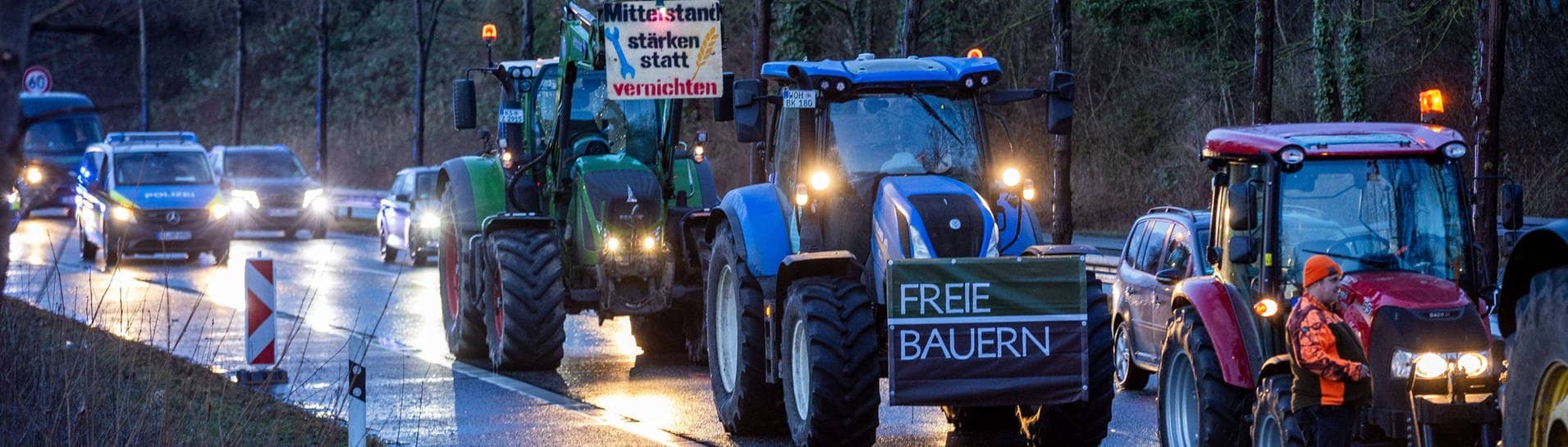 Symbolbild Bauernproteste auf deutschen Straßen. (Foto: IMAGO, IMAGO / Eibner)