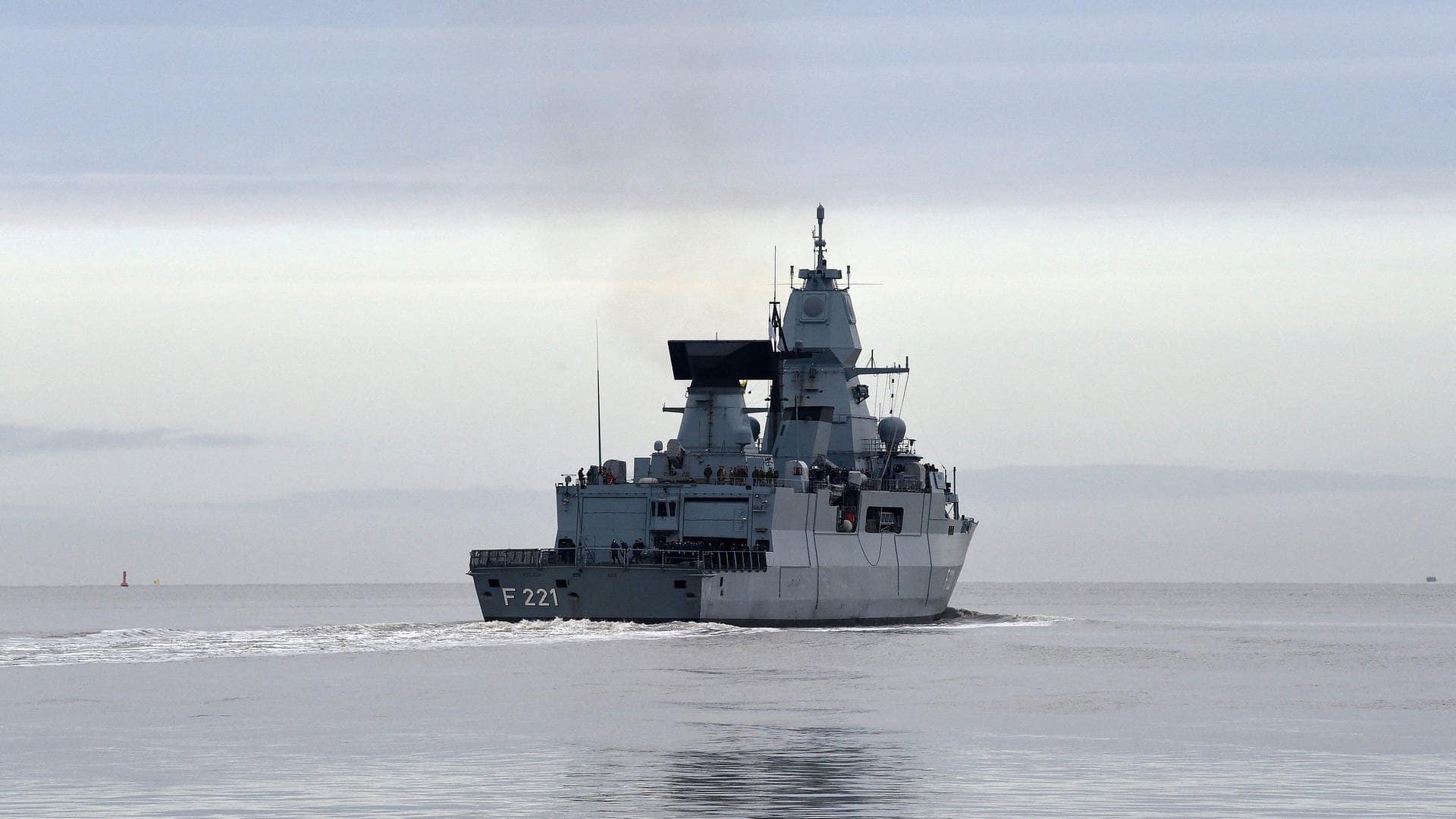 Die deutsche Fregatte „Hessen“ auf dem Weg ins Rote Meer. (Foto: Reuters)