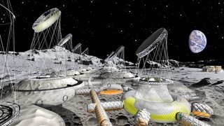 Ein Entwurf der Mondbasis (Foto: ESA) Ein Entwurf der Mondbasis