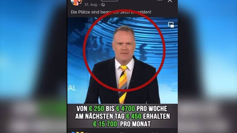 Screenshot von einem Fakebild des TV-Moderators Christian Sievers. 