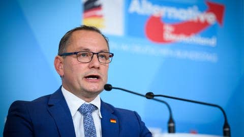 Großaufnahme Tino Chrupalla, Vorsitzender der AfD-Bundestagsfraktion.