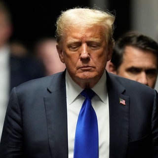 Donald Trump nach dem Schuldspruch.