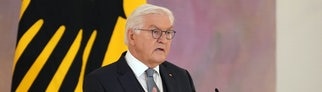 Frank-Walter Steinmeier gibt die Auflösung des Bundestags und das Datum für die Neuwahlen bekannt.