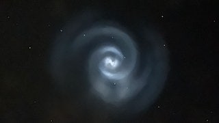 Hier ein Bild der Himmelsspirale von SWR3 Hörerin Konstanze aus Schmalenberg in der Westpfalz. | Leucht-Spirale am Himmel. Wir sagen, was es mit dem Wirbel auf sich hat. (Foto: SWR3 Hörerin Konstanze aus Schmalenberg) Hier ein Bild der Himmelsspirale von SWR3 Hörerin Konstanze aus Schmalenberg in der Westpfalz. | Leucht-Spirale am Himmel. Wir sagen, was es mit dem Wirbel auf sich hat.