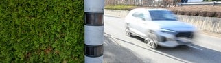 In Frittlingen steht ein Fake-Blitzer und bremst Autos aus.