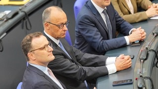 Friedrich Merz während der Bundeskanzler-Wahl, die er in der ersten Runde nicht gewonnen hat