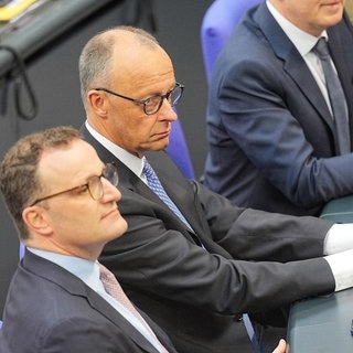 Friedrich Merz während der Bundeskanzler-Wahl, die er in der ersten Runde nicht gewonnen hat