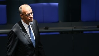 Friedrich Merz bei der Bundeskanzler-Wahl, die er in der ersten Runde nicht gewonnen hat (Foto: dpa Bildfunk, Sebastian Gollnow) Friedrich Merz bei der Bundeskanzler-Wahl, die er in der ersten Runde nicht gewonnen hat