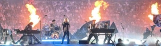 Linkin Park beim Auftritt in der Allianz-Arena in München vor dem Champions-League-Finale: Die Reaktionen sind geteilt!