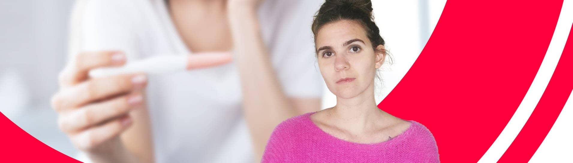 Eine Frau ist nicht glücklich über ihren positiven Schwangerschaftstest (Foto: Adobe Stock/privat)