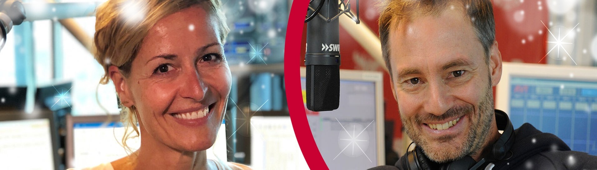 Moderatorin Sarah Bernardi und Moderator Volker Janitz (Foto: SWR3, Südtirol1)