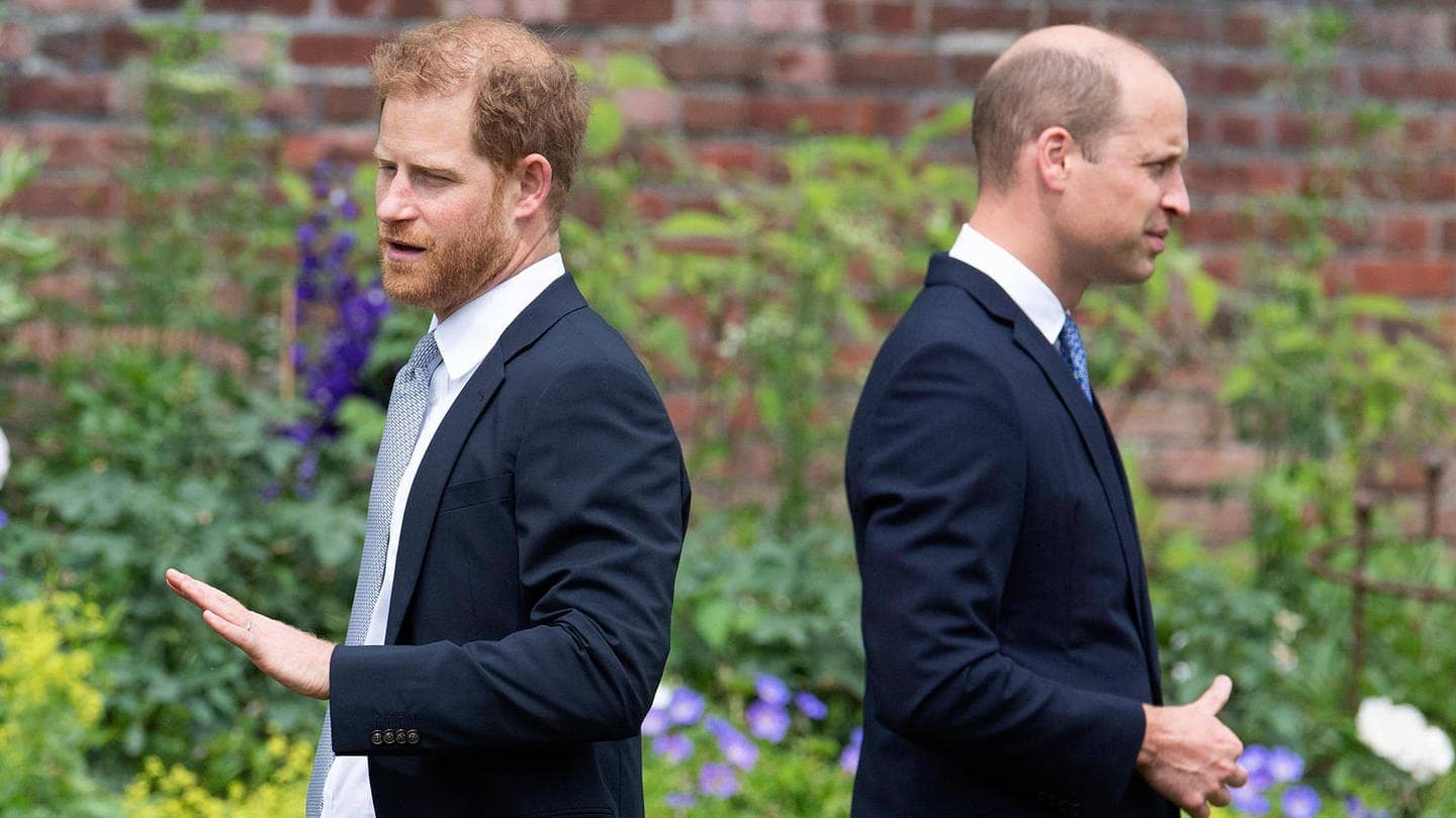 Prinz Harry und Prinz William stehen Rücken an Rücken. (Foto: picture-alliance / Reportdienste, Picture Alliance/Associated Press/Dominic Lipinski)