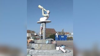 Der Jahrmarktbunnen in Offenbach in der Südpfalz. (Foto: privat) Der Jahrmarktbunnen in Offenbach in der Südpfalz.