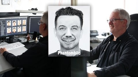 Rainer Wortmann arbeitet beim Landeskriminalamt und ist der beste Phantombildzeichner Europas. Am Computer erstellt er ein Phantombild.
