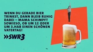 Lustige Bilder mit Whatsapp-Sprüchen zum Vatertag, die du an Papa verschicken kannst.