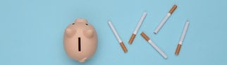 SWR3 Rauchfrei Rechner: Zigaretten kosten Geld. Ein Sparschwein mit Zigaretten.