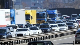 Stau auf Autobahn