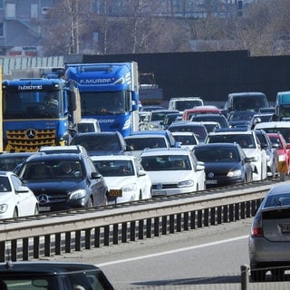 Stau auf Autobahn