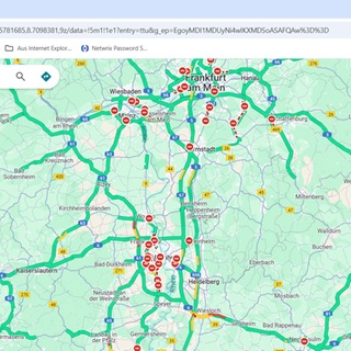 Screenshot Karte GoogleMaps: GoogleMaps zeigt zahlreiche falsche Sperrungen an